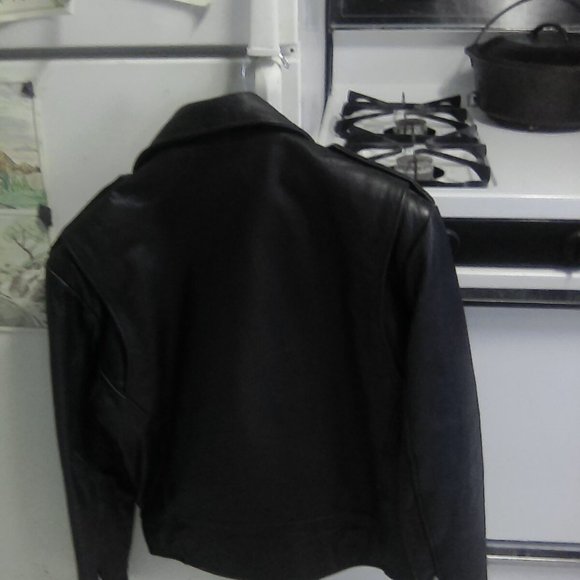 Wilsons Black Leather Biker Jacket - Picture 6 of 6